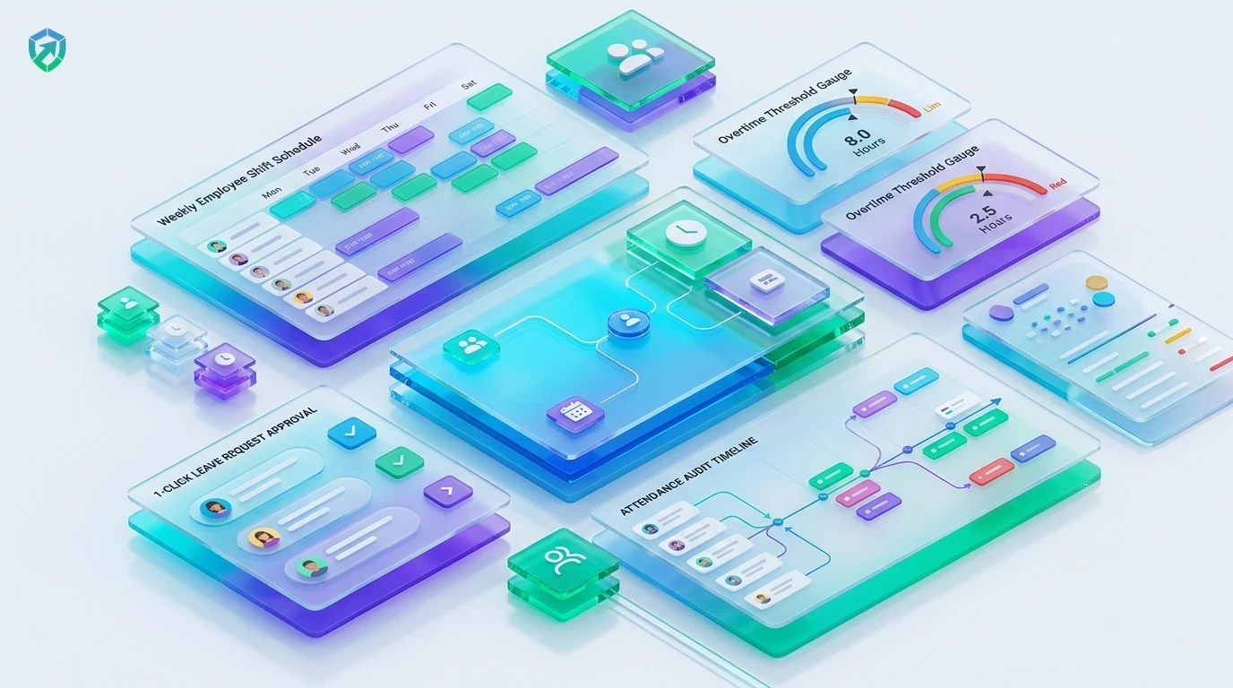 Tracknesty 3D Custom Work Schedules and Shift Management Dashboard